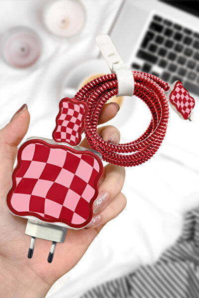 WANNA PROTECT iPhone 20W Uyumlu Şeffaf Şarj Kılıfı Başlığı Adaptörü Koruma Ka...