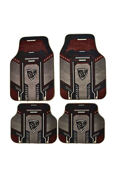 Generic Peugeot Car Mats – Sport Design Bordeaux/Black | Universal