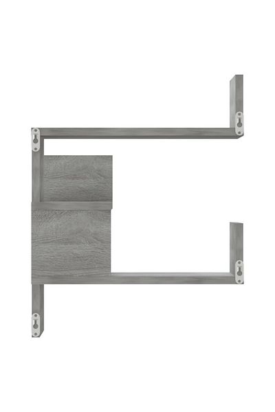 vidaxl Wall Corner Shelf Grey Sonoma 40x40x50 cm Engineered Wood