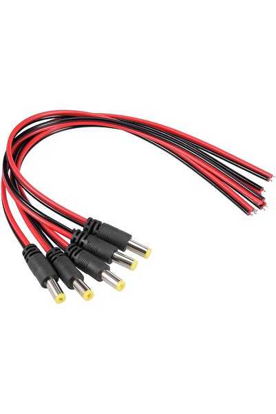 SpeedUF 5.5x2.1 mm DC Adaptör Kablosu Takımı 20 cm - 1 Erkek + 1 Dişi, 12V LED & Kamera Uyumlu