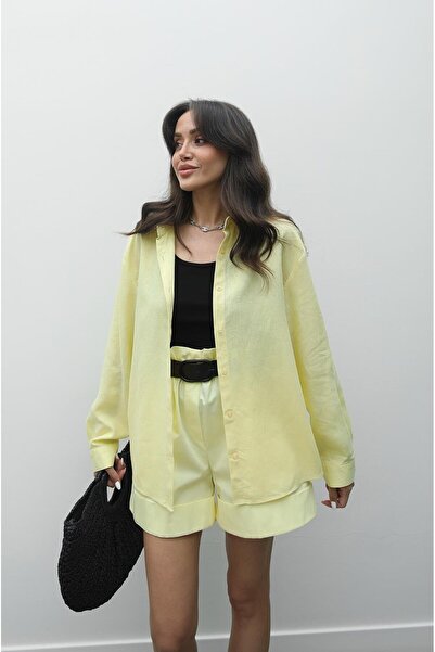 Havoş Yellow Sinius Linen Shirt