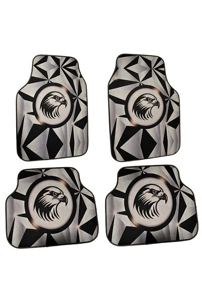 Generic DECOMAT 3D universal car mats – set of 4 pieces with eagle design, washable, non-slip