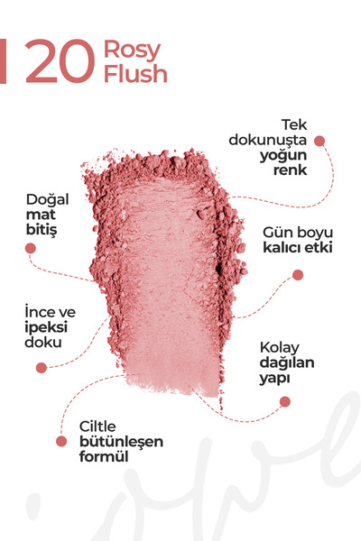JOWE Powder Blush Allık - 20 Rosy Flush