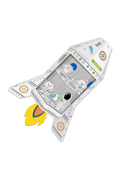 Eazy Kids مركبة فضائية إبداعية اصنعها بنفسك - مع ثلاثة أقلام تلوين | للأعمار من ٣ سنوات فما فوق