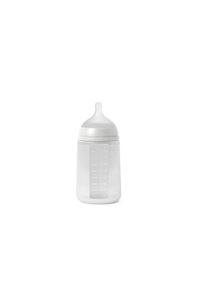 Suavinex Biberon din silicon, 240ml, Colour Essence SX Pro debit mediu, transparent