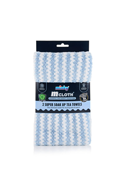 Minky Homecare مجموعة مناشف تجفيف فائقة الامتصاص من Minky MCloth مكونة من قطع...