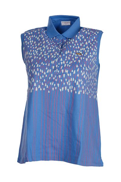 U.S. Polo Assn. Αμάνικο μπλουζάκι μίντι με floral σχέδιο - γιακάς πόλο