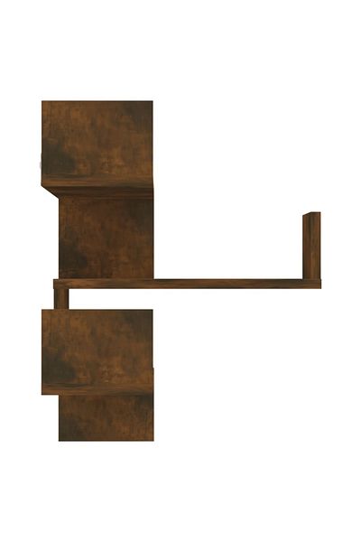 vidaxl Wall Corner Shelves 2 pcs Smoked Oak 40x40x50 cm Engineered Wood