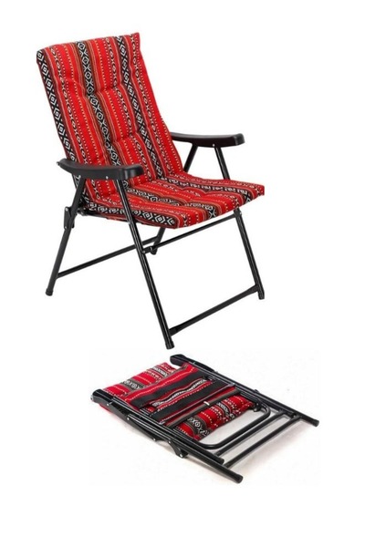 Generic Camping chair set consists of two folding chairs, a picnic chair, a sports chair, and an outdoor chair.