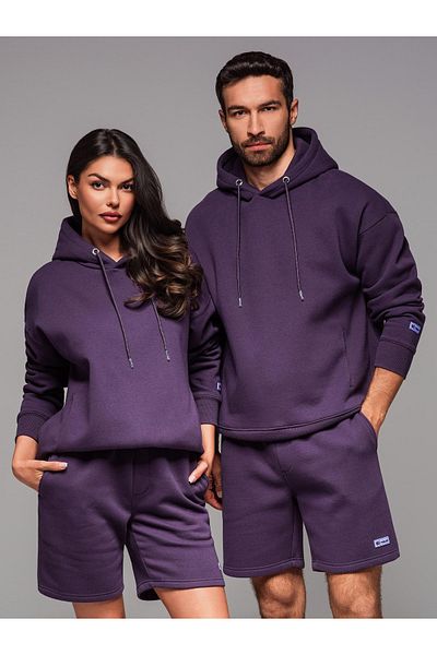 OMBRE Unisex-Sweatshirt mit Taschen und Kapuze - lila V13 OU-SNBC-0105 XL/XXL