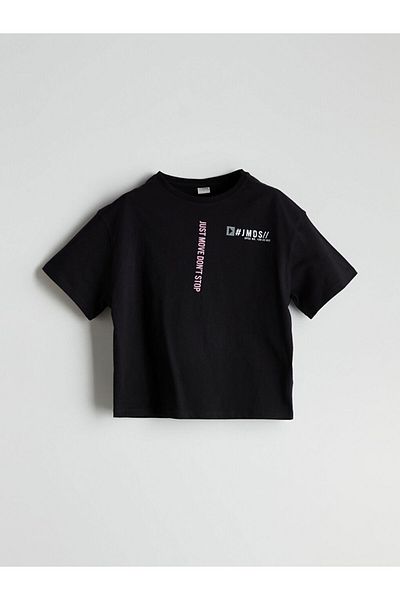 LC Waikiki Tricou Crop pentru fete cu gât crew sezon nou - S5OO33Z4