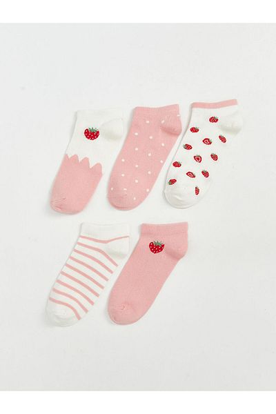 LC Waikiki Mixed Patterned Girl's Booties Socks 5-Piece