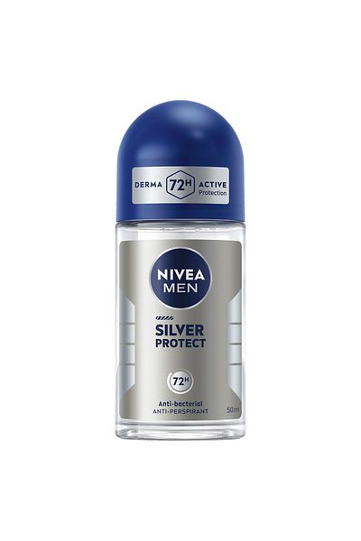 NIVEA NIVEA MEN Silver Protect, Antiperspirant for Men, Antibacterial, Roll-on 50ml