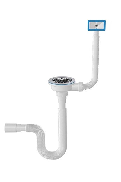 Genel Markalar Çöpmak Damlalıktan Yandan Taşmalı Körüklü Evye Lavabo Gider Si...