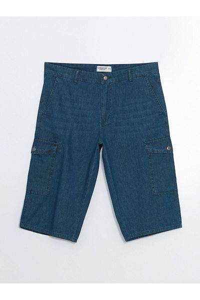 LC Waikiki Jeans Green Standard Fit Men's Jean Shorts