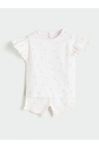 LC Waikiki New Season Floral Girl's Blouse and Shorts Set of 2 - S5Qi41Z1