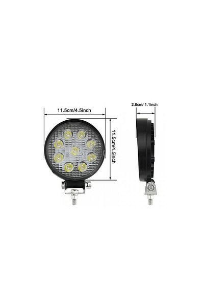 AUTOREY Offroad car LED projector 27W 12V-24V round