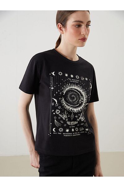 LC Waikiki Νέα σεζόν Crew Neck Printed Γυναικείο Tisort - S5KR10Z8