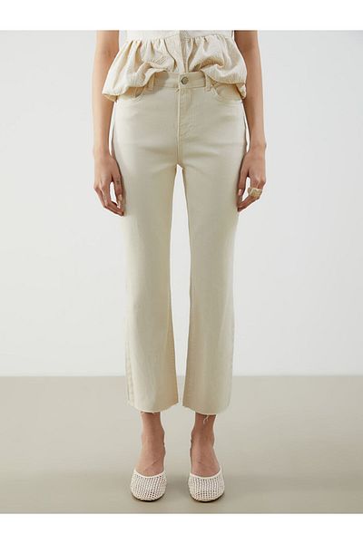 LC Waikiki New Season Crop Flare Women's Jean Trousers - S5Pe29Z8