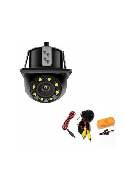 AUTOREY Cameră video pentru marșarier, AutoREY® Premium, încastrată 18 mm, 8 LED-uri, 12 V universală oblică
