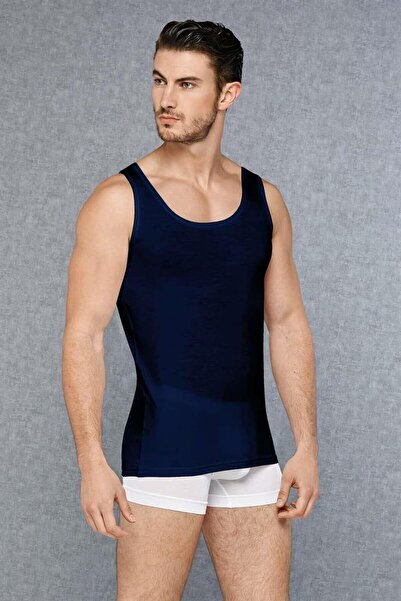 NazikEndam Ανδρικό εσώρουχο με φαρδύ λαιμό Micro Modal Dore anse 2000