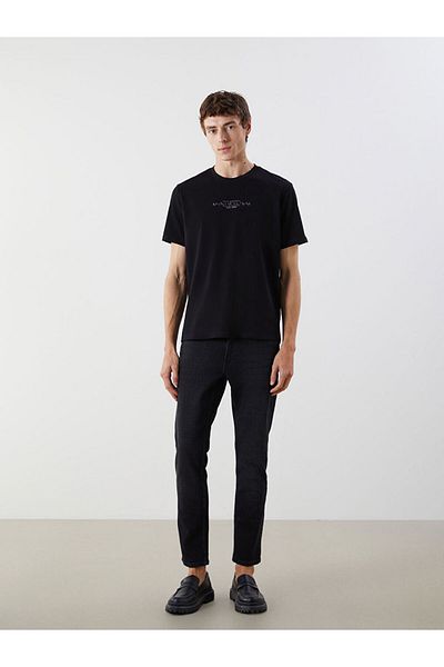 LC Waikiki New Season Crew Neck Printed Combed Cotton Ανδρικό Tisort - S5PO57Z8