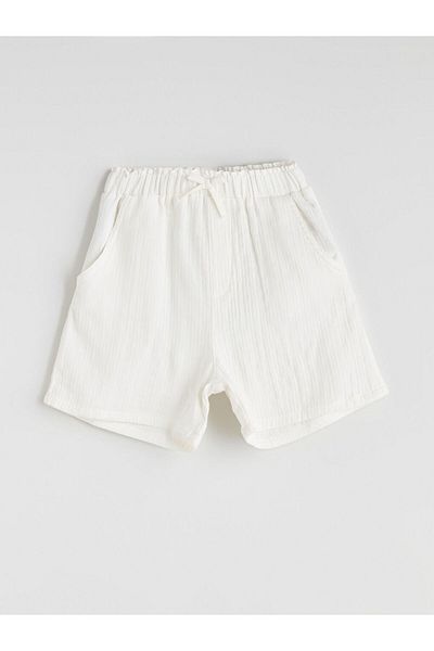 LC Waikiki New Season Elastic Waist Muslin Girls' Shorts - S5L600Z4