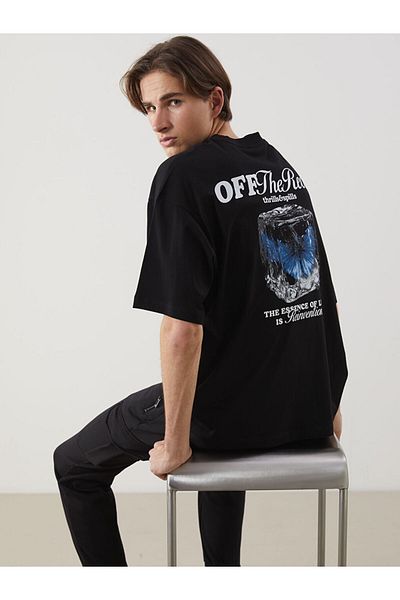 LC Waikiki Ανδρικό Tisort με στάμπα Crew Neck New Season - S5FD81Z8