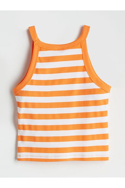 LC Waikiki New Season Halter Neck Girls Crop Tank Top - S5L209Z4