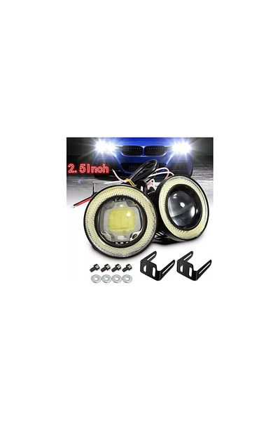 AUTOREY LED Projector Set with Magnifier and Angel Eyes Auto Moto - 64mm