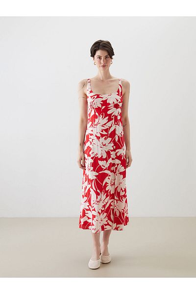 LC Waikiki New Season U Neck Floral Strap Dress - S5Nq84Z8