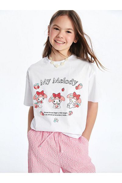 LC Waikiki New Season Crew Neck My Melody Printed Girls' T-Shirt - S5Qi09Z4