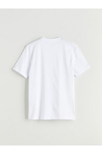 LC Waikiki Tricou pentru bărbați din bumbac pieptănat imprimat cu gât crew din sezonul nou - S5PO57Z8