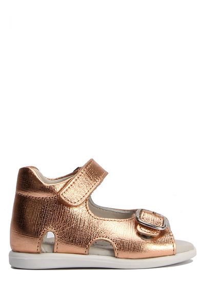 Kifidis Sk08 Kifidis-Kids First Step Girl Leather Sandals 19-23 Bronze Leather