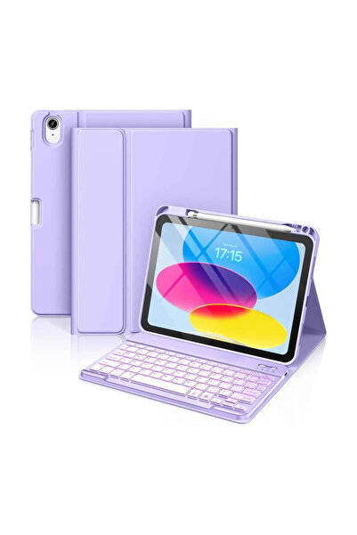 Fuchsia iPad Air 11 Uyumlu 4/5/6 Nesil M2/M3 2025 Klavyeli Tablet Kılıfı