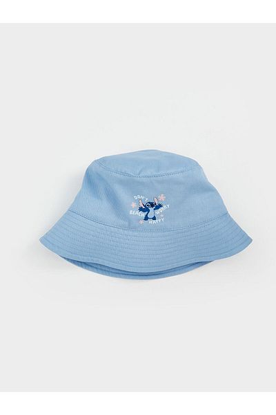 LC Waikiki Blue Stitch Embroidered Girl's Bucket Hat