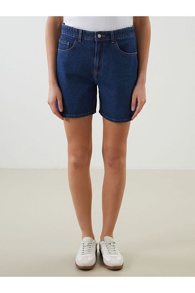 LC Waikiki Jeans Indigo Standard Fit Women's Jean Shorts