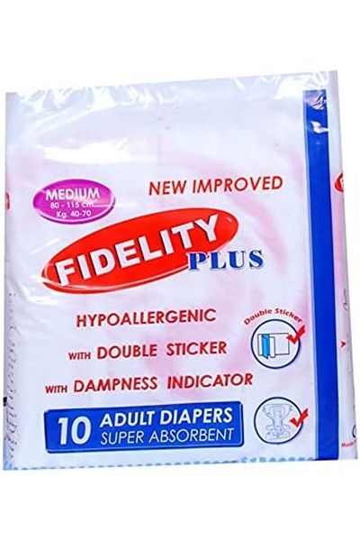 fidelity Adult Diapers Medium New Improved 10 Units