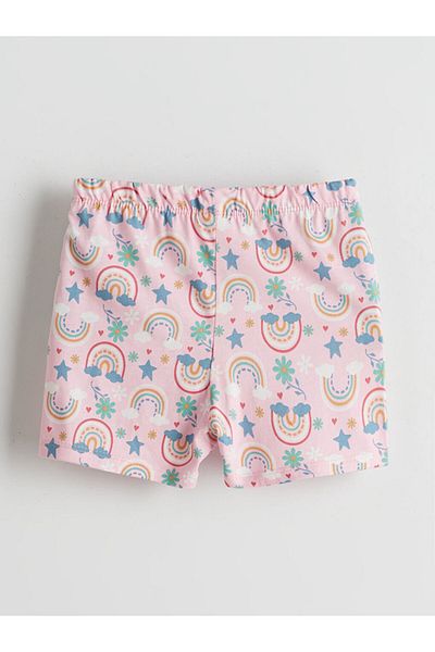 LC Waikiki New Season Printed Girls' Shorts with Elastic Waist - S5Li61Z1