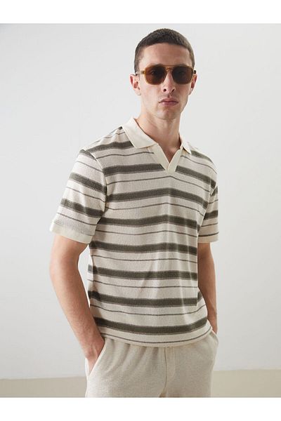 LC Waikiki New Season Polo Neck Striped Men's T-Shirt - S5O182Z8