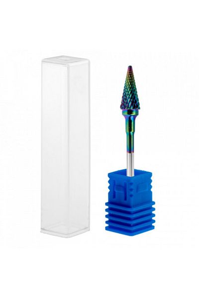 GIRLS CORNER Carbide Milling Head, Conical Tip, Rainbow K