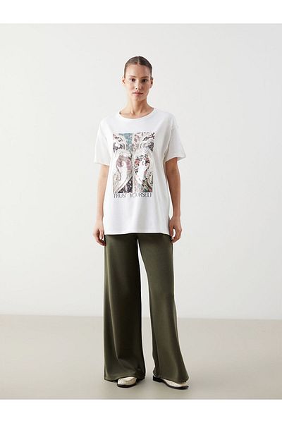 LC Waikiki New Season Crew Neck Printed Women's T-Shirt - S5Dp50Z8