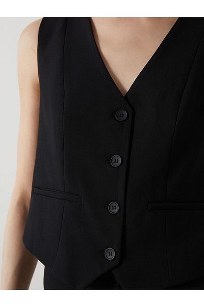 LC Waikiki New Season V-Neck Women's Classic Vest - S5Jv62Z8