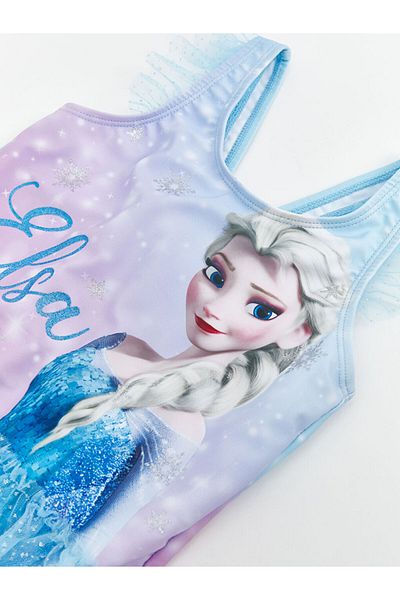 LC Waikiki New Season Elsa Printed Girl's Swimsuit - S5Eh41Z1