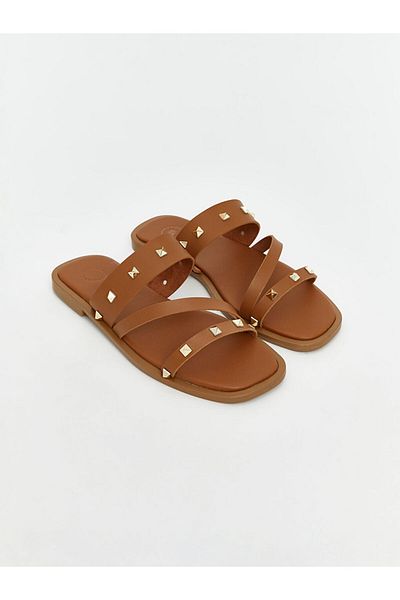 LC Waikiki New Season Leather Look Women's Slippers - S5Ji18Z8