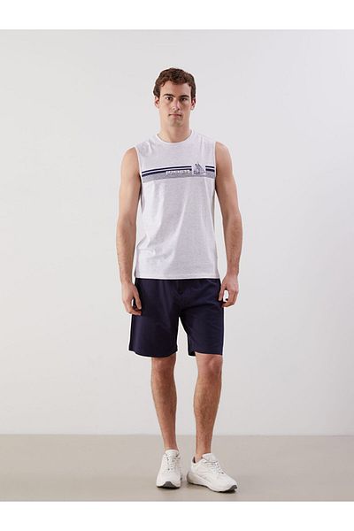 LC Waikiki Ανδρικό αμάνικο μπλουζάκι με στάμπα New Season Crew Neck - S5FT36Z8