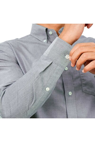 Giordano Men's Wrinkle-Free Cotton Oxford Long Sleeve Shirt