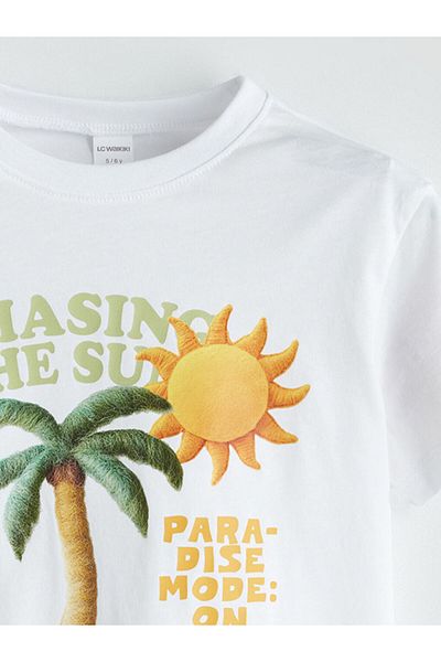 LC Waikiki New Season Crew Neck Printed Boys T-Shirt - S5Pm31Z1