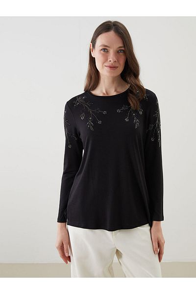LC Waikiki Tricou pentru femei New Season Crew Neck Floral - S5JC39Z8