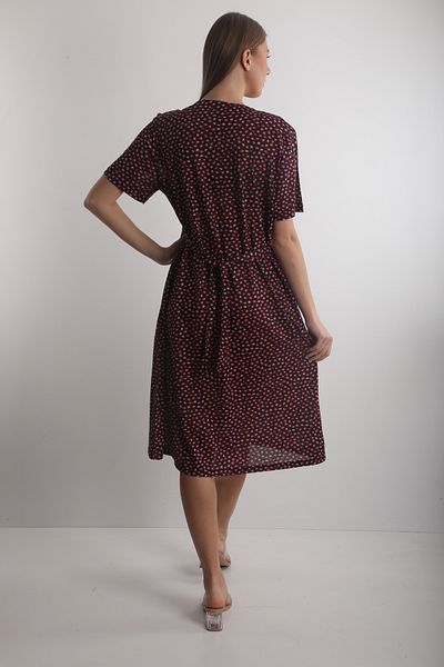 Wild Love Plus Size Floor-Length Zipper Floral Patterned Women's Dress